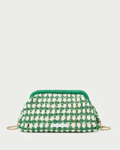 Best Loeffler Randall Glenda Crochet Clutch Green/Cream