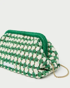 Best Loeffler Randall Glenda Crochet Clutch Green/Cream
