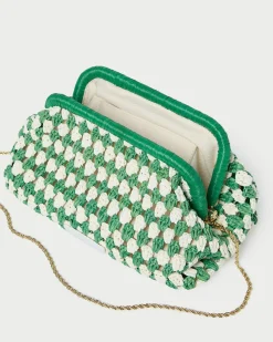 Best Loeffler Randall Glenda Crochet Clutch Green/Cream