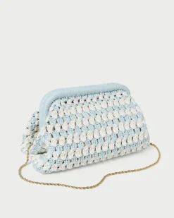 Best Loeffler Randall Glenda Crochet Clutch Green/Cream