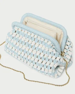 Best Loeffler Randall Glenda Crochet Clutch Green/Cream