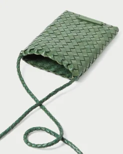 Loeffler Randall Grace Emerald Woven Crossbody White