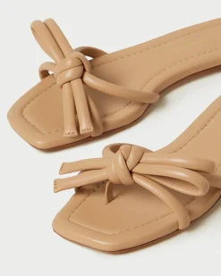 Discount Loeffler Randall Hadley Leather Bow Sandal Blue