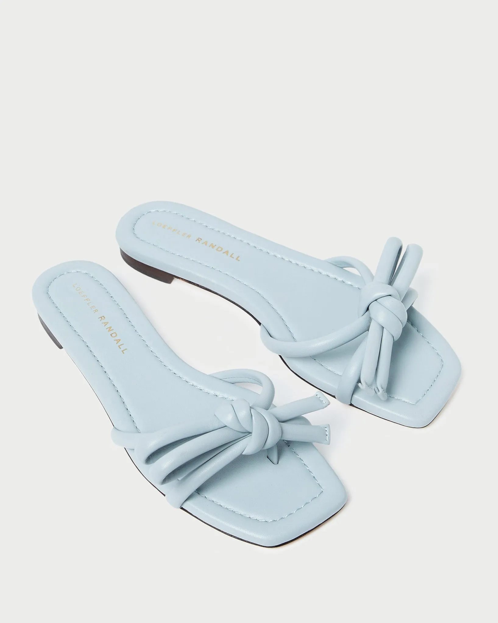 Discount Loeffler Randall Hadley Leather Bow Sandal Blue