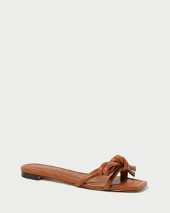 Discount Loeffler Randall Hadley Leather Bow Sandal Blue
