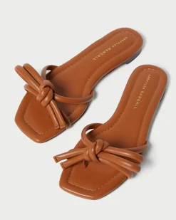 Discount Loeffler Randall Hadley Leather Bow Sandal Blue