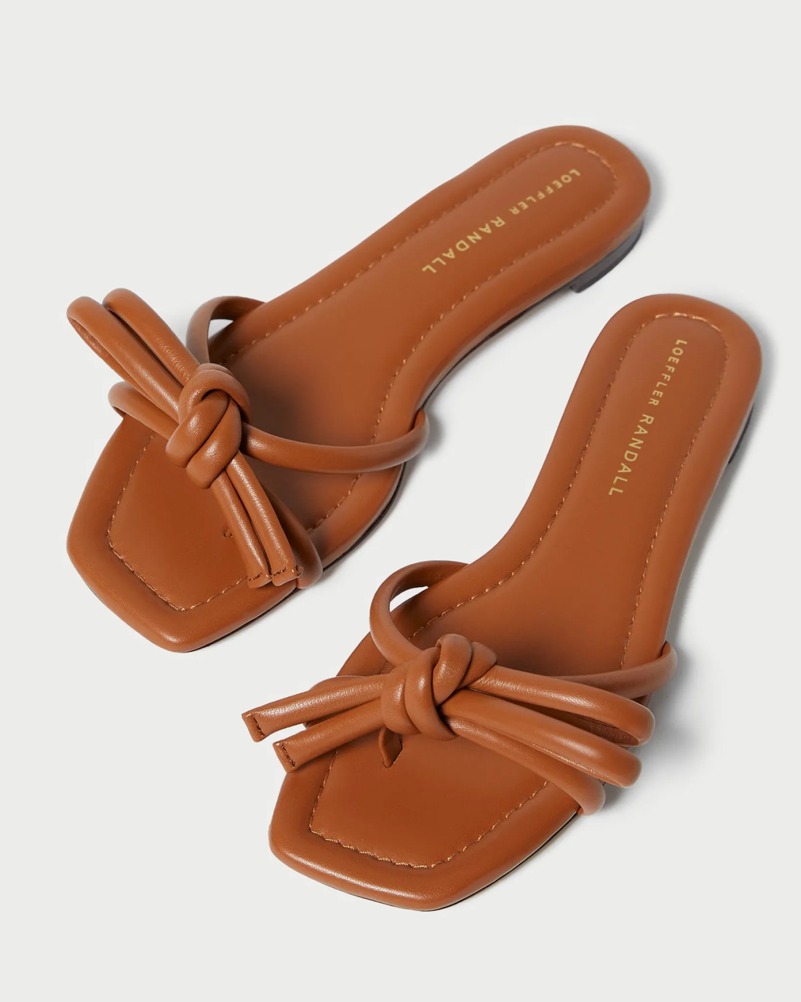Discount Loeffler Randall Hadley Leather Bow Sandal Blue