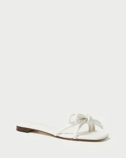 Discount Loeffler Randall Hadley Leather Bow Sandal Blue