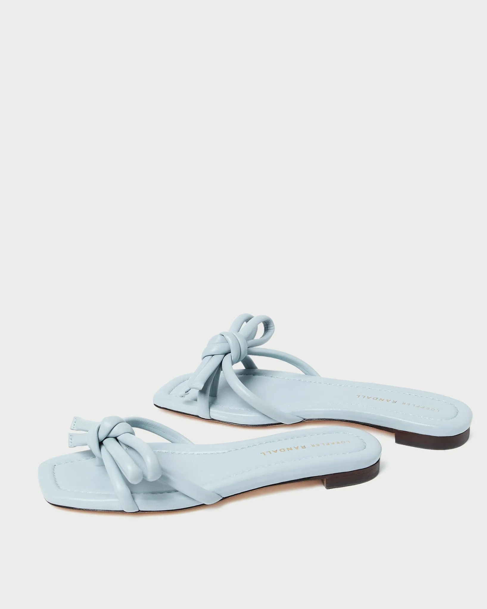 Discount Loeffler Randall Hadley Leather Bow Sandal Blue