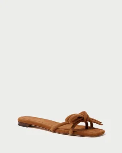 Discount Loeffler Randall Hadley Leather Bow Sandal Blue