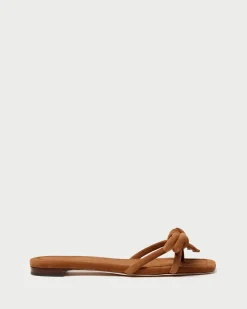 Discount Loeffler Randall Hadley Leather Bow Sandal Blue