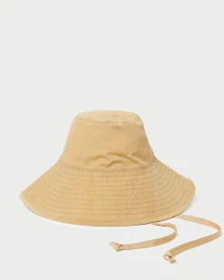Clearance Loeffler Randall Hannah Parchment Nylon Bucket Hat Parchment />