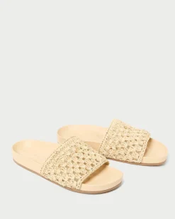 Clearance Loeffler Randall Henri Crochet Leather Sandal Brown