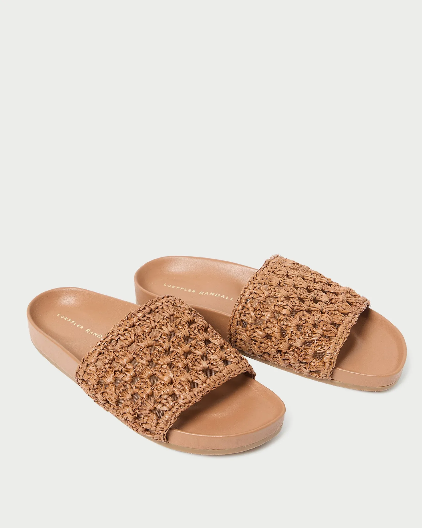 Sale Loeffler Randall Henri Crochet Leather Sandal Natural