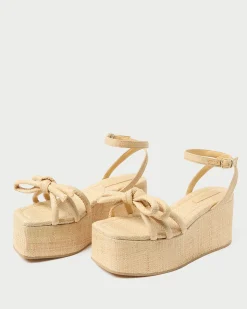 Clearance Loeffler Randall Hudson Natural Raffia Platform Sandal Natural /><noscript><img width=