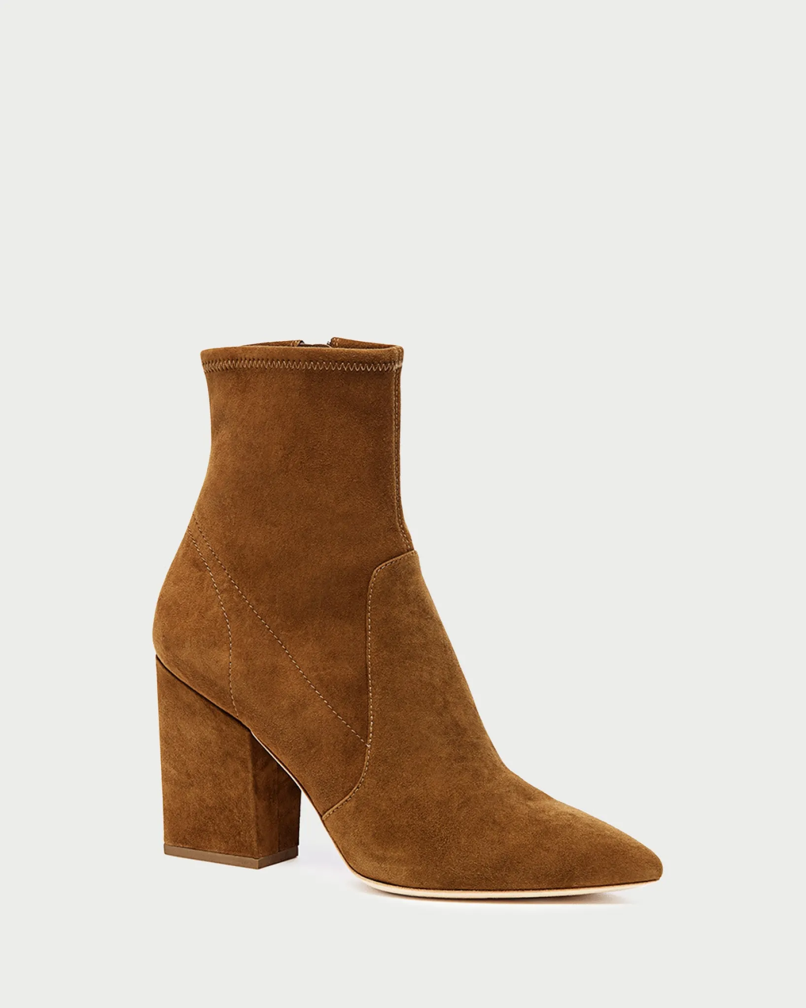 Loeffler Randall Isla Slim Ankle Bootie Black Suede