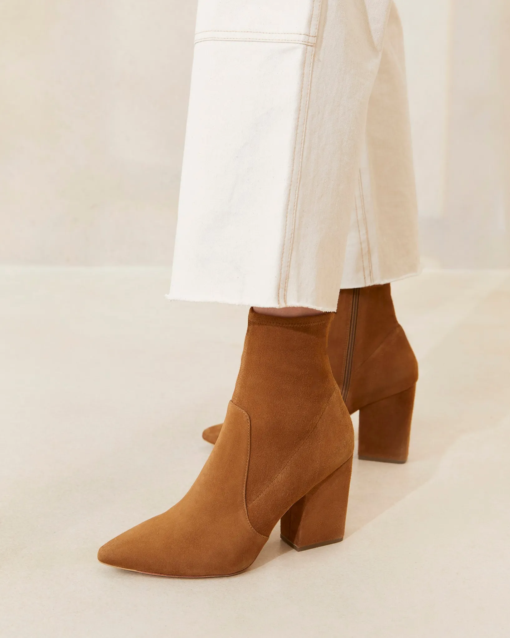 Loeffler Randall Isla Slim Ankle Bootie Black Suede