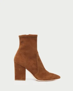 Best Loeffler Randall Isla Suede Slim Ankle Bootie Cacao