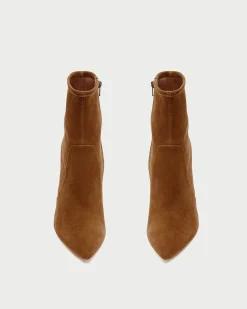Best Loeffler Randall Isla Suede Slim Ankle Bootie Cacao