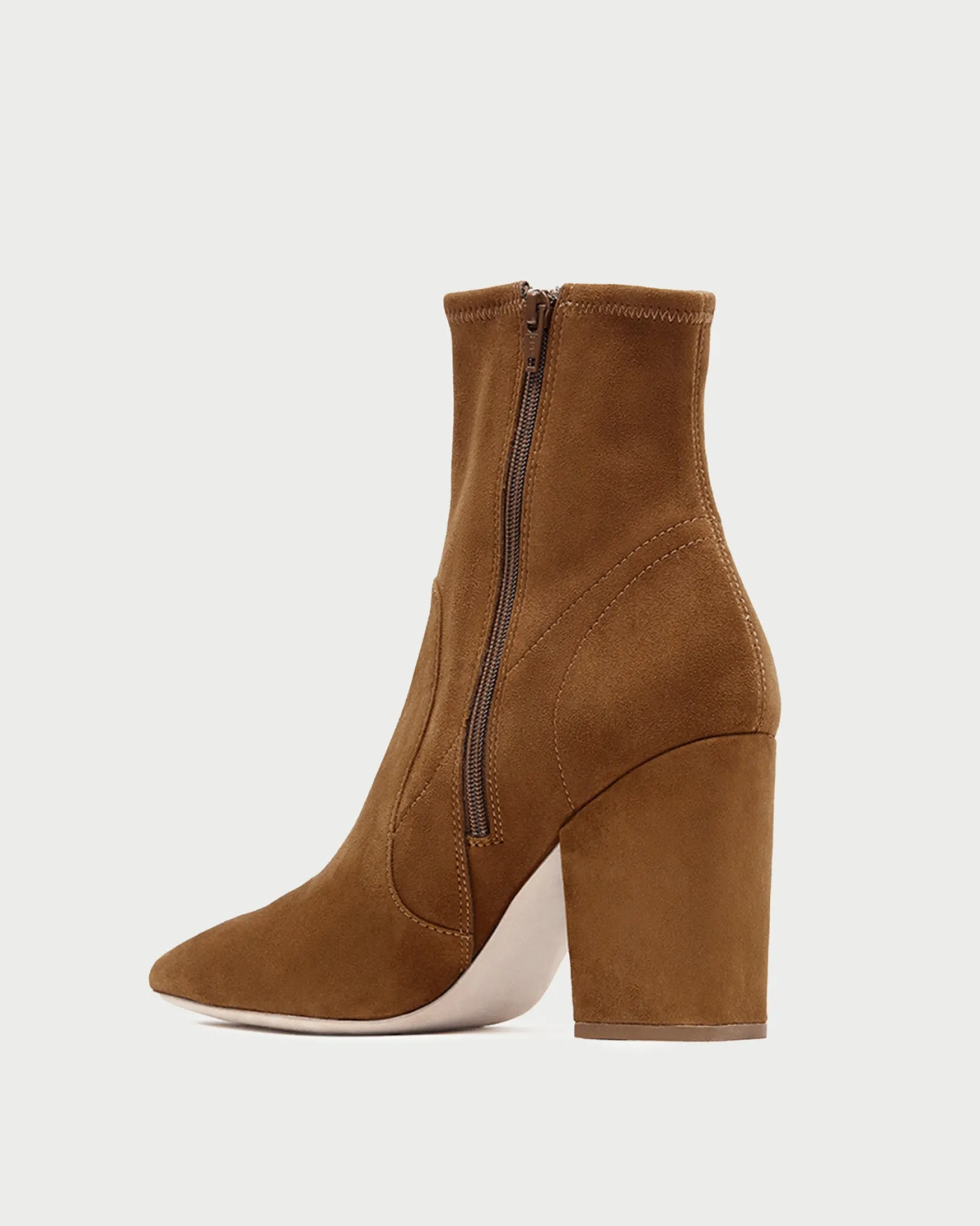 Best Loeffler Randall Isla Suede Slim Ankle Bootie Cacao