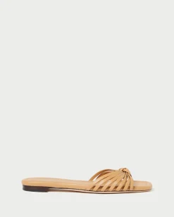Outlet Loeffler Randall Izzie Leather Knot Sandal Dune