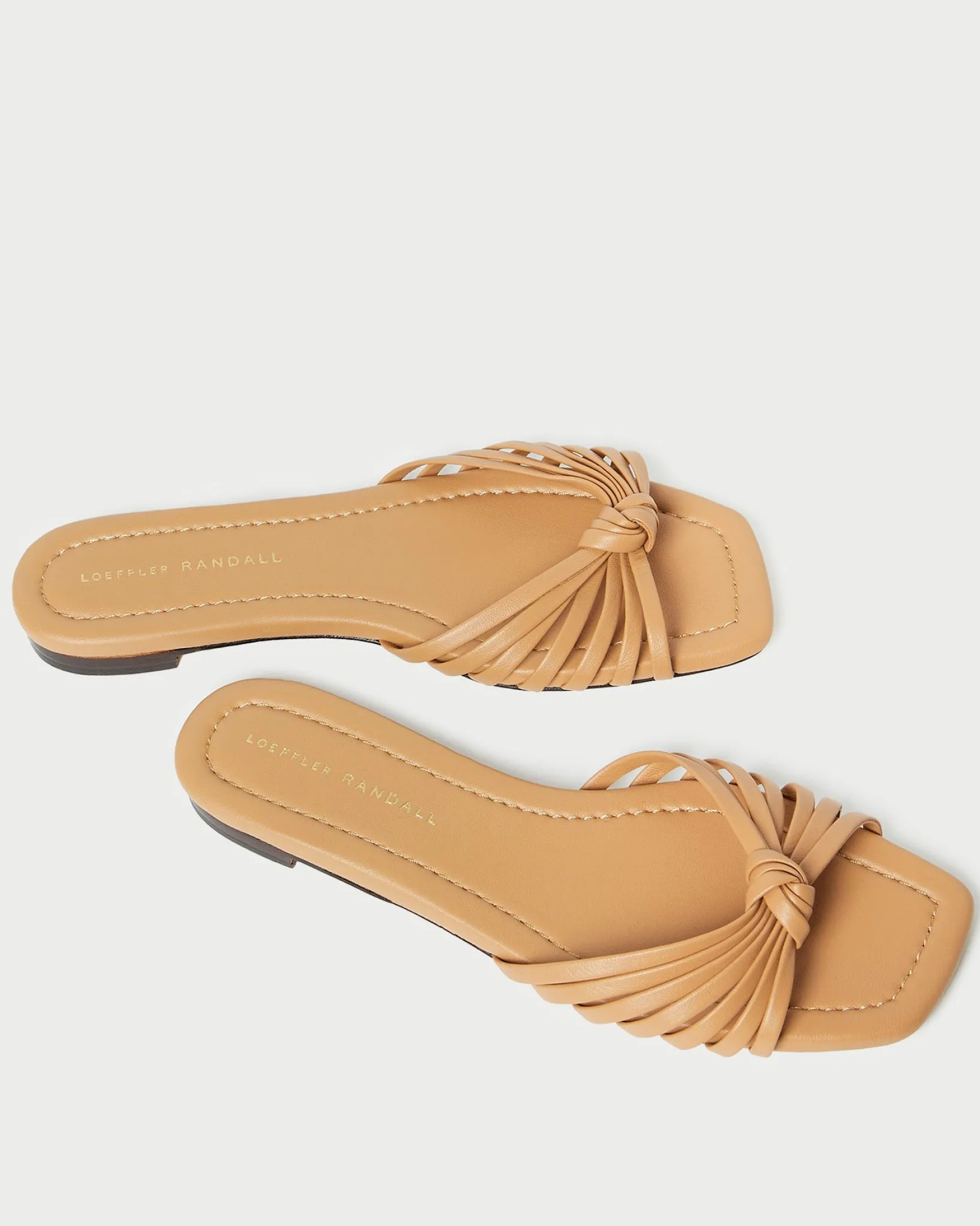 Outlet Loeffler Randall Izzie Leather Knot Sandal Dune