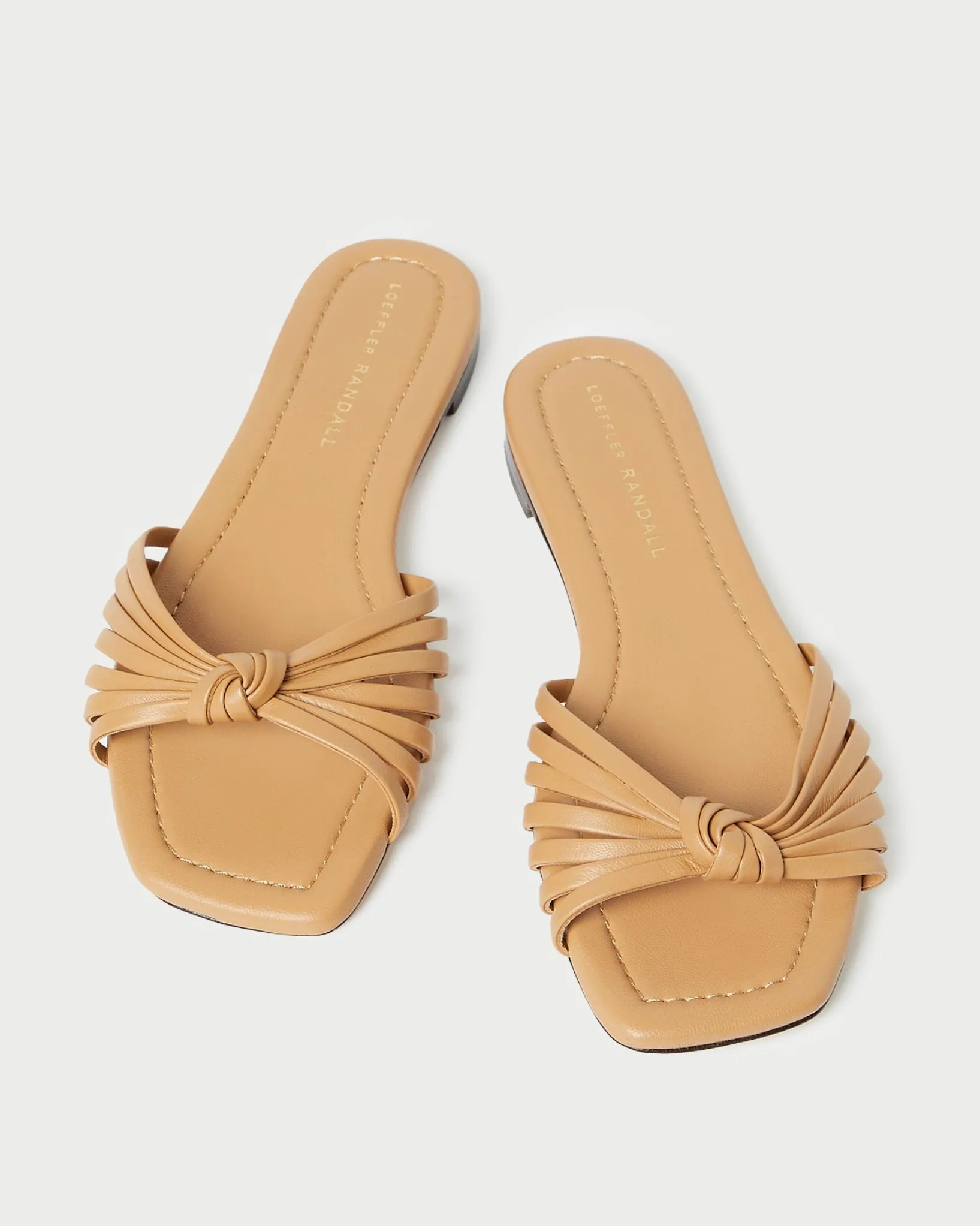 Outlet Loeffler Randall Izzie Leather Knot Sandal Dune