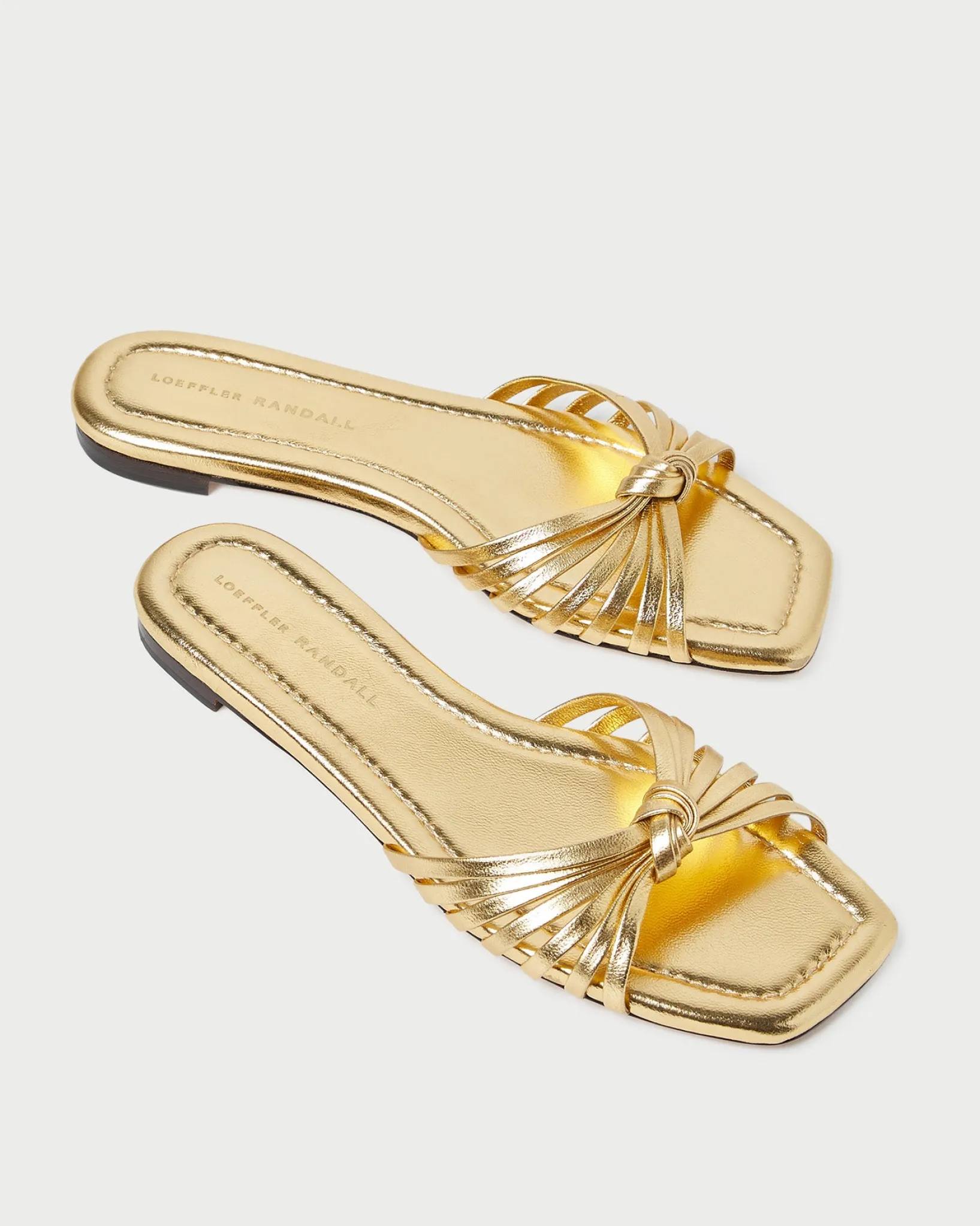 Outlet Loeffler Randall Izzie Leather Knot Sandal Dune