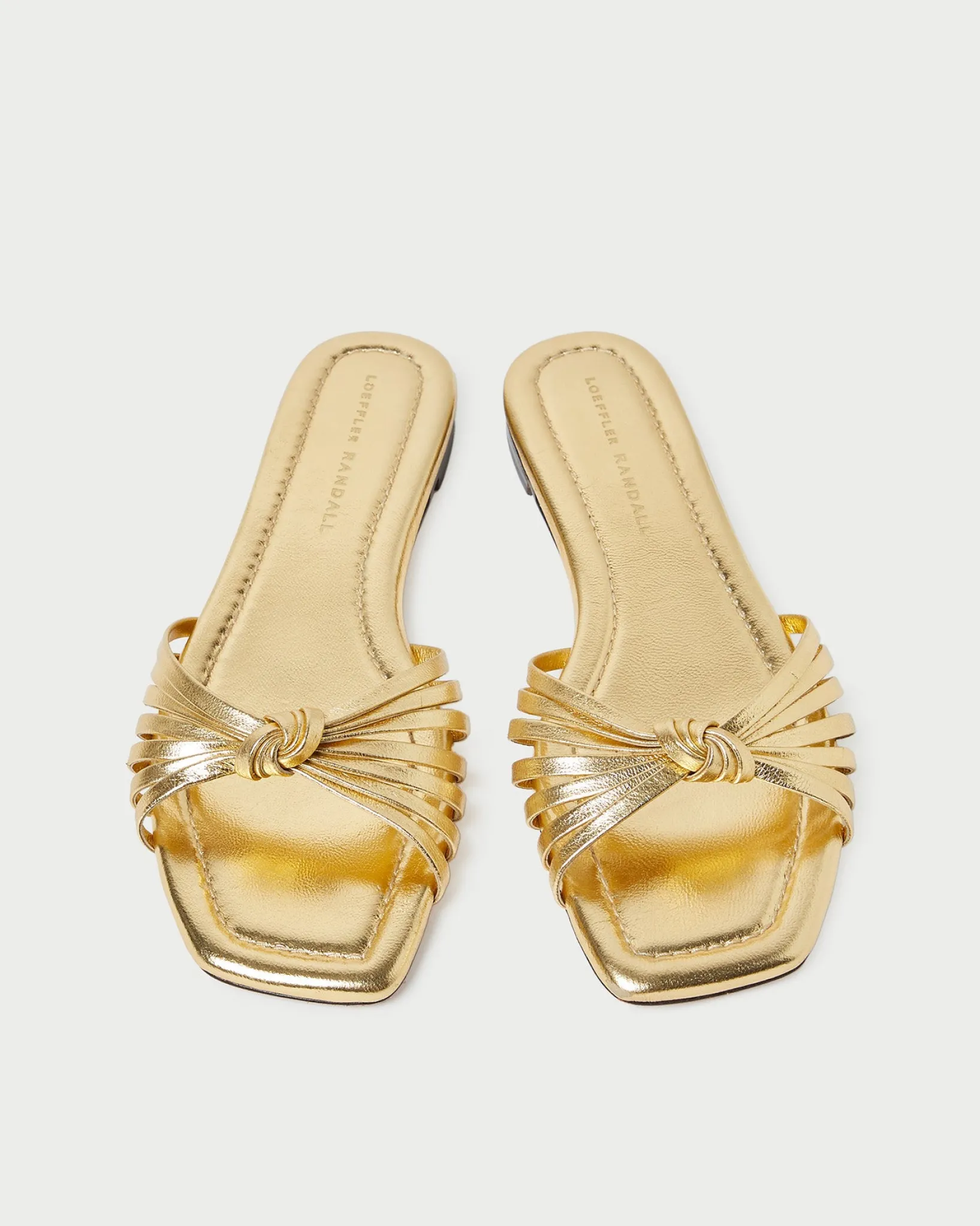 Sale Loeffler Randall Izzie Leather Knot Sandal Gold