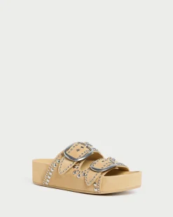 Online Loeffler Randall Jack Espresso Leather Studded Sandal Espresso/Silver