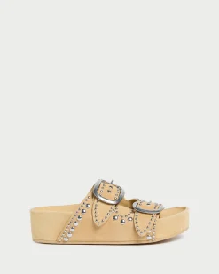 Online Loeffler Randall Jack Espresso Leather Studded Sandal Espresso/Silver