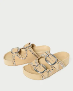 Best Loeffler Randall Jack Saffron Suede Studded Sandal Saffron/Silver