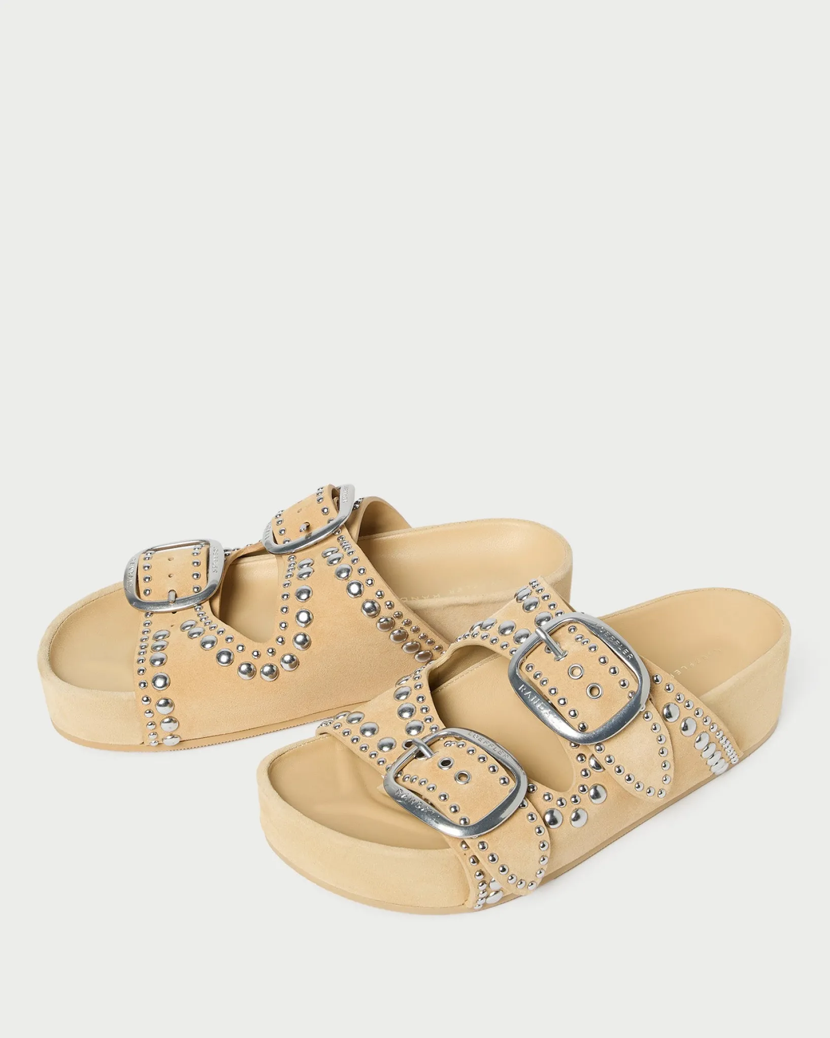 Best Loeffler Randall Jack Saffron Suede Studded Sandal Saffron/Silver