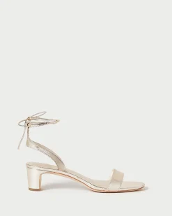 Outlet Loeffler Randall Jackie Mid Heel Sandal Champagne