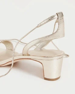Outlet Loeffler Randall Jackie Mid Heel Sandal Champagne