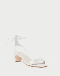 Best Loeffler Randall Jackie Mid-Heel Sandal Cream