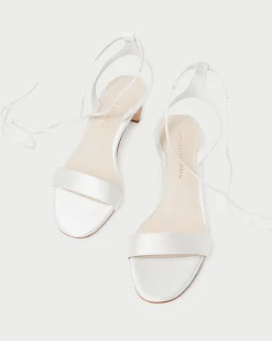 Best Loeffler Randall Jackie Mid-Heel Sandal Cream