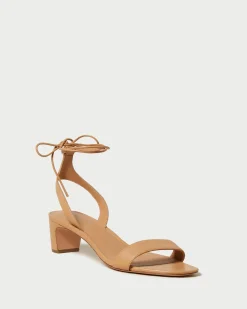 New Loeffler Randall Jackie Mid Heel Sandal Dune