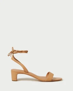 New Loeffler Randall Jackie Mid Heel Sandal Dune