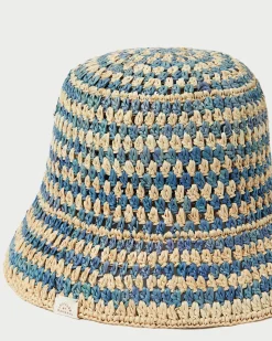 Best Loeffler Randall Jocelyn Blue/Natural Bucket Hat Natural/Blue />