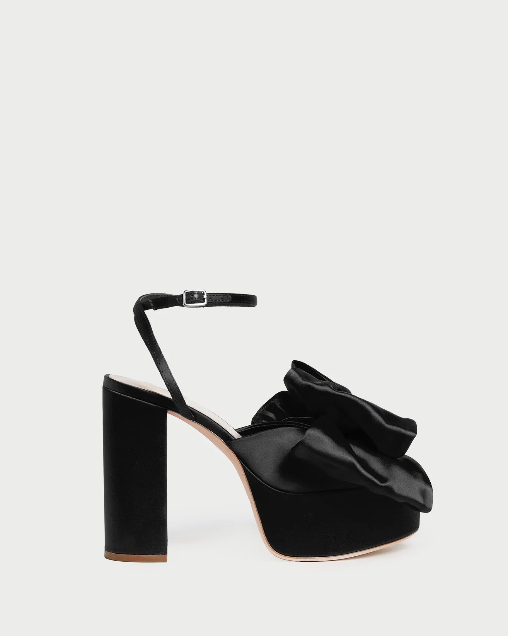 Outlet Loeffler Randall Kiki Satin Platform Sandal Black