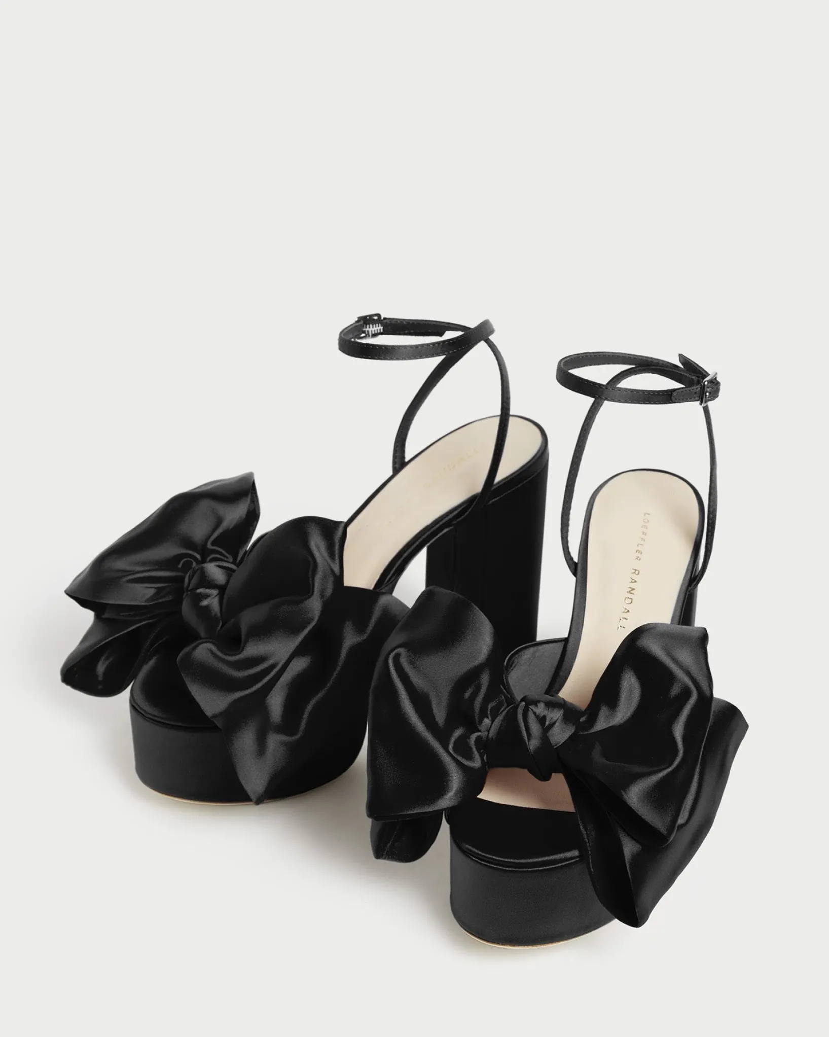 Outlet Loeffler Randall Kiki Satin Platform Sandal Black