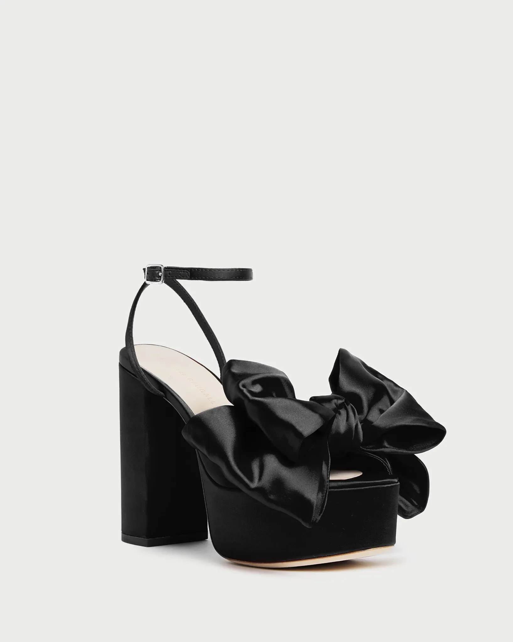 Outlet Loeffler Randall Kiki Satin Platform Sandal Black