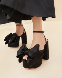 Loeffler Randall Kiki Satin Platform Sandal Red