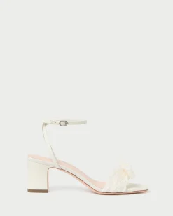 Sale Loeffler Randall Kimora Pleated Bow Heel Champagne