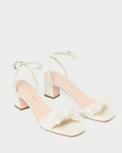 Sale Loeffler Randall Kimora Pleated Bow Heel Champagne