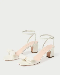 Loeffler Randall Kimora Pleated Bow Heel Pearl