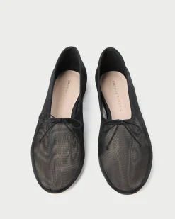 Clearance Loeffler Randall Landon Satin Ballet Flat Cream