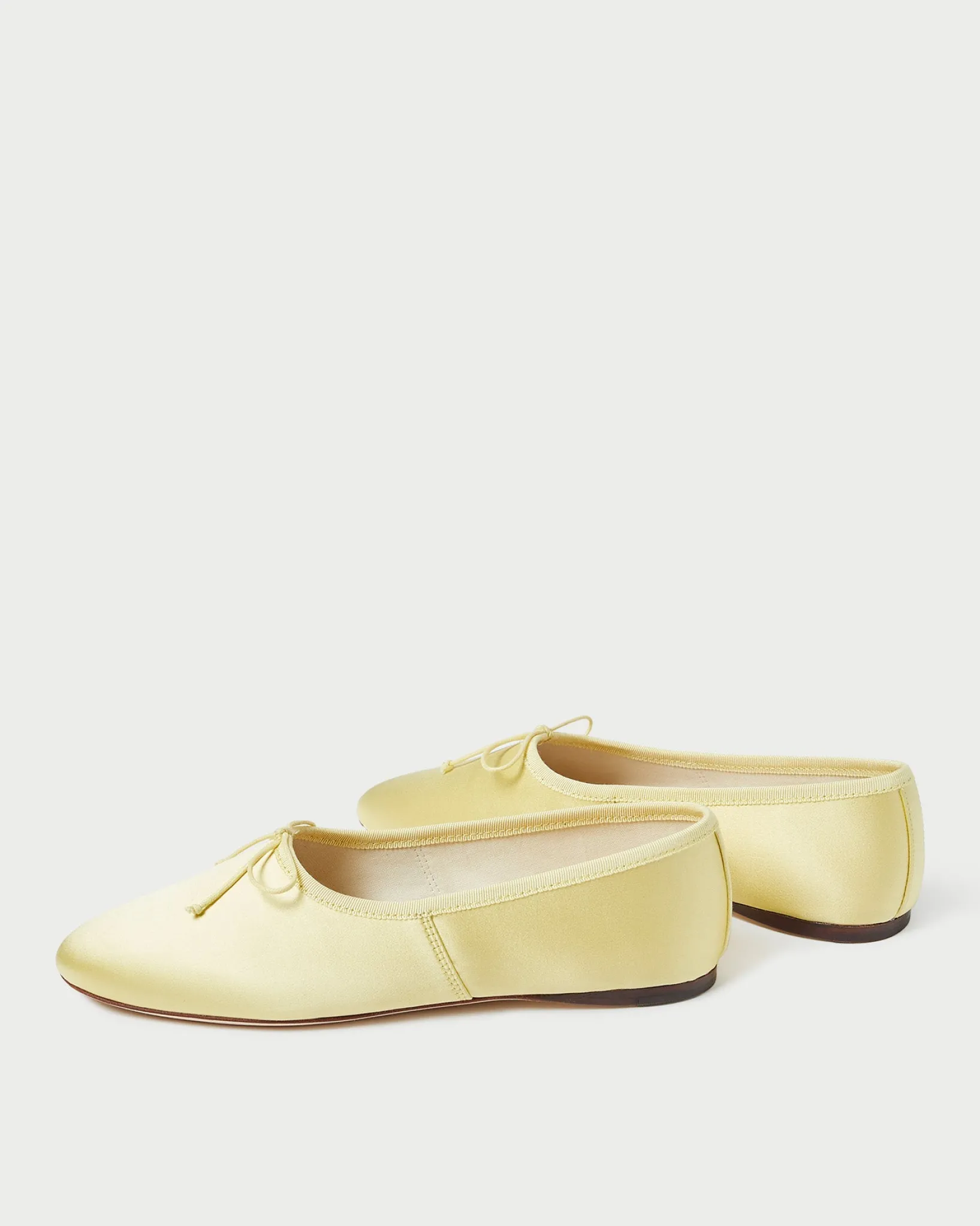 Clearance Loeffler Randall Landon Satin Ballet Flat Cream