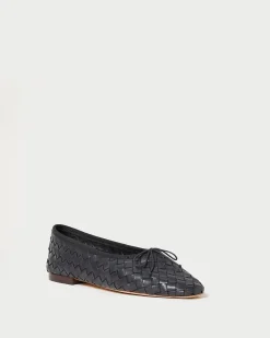 Sale Loeffler Randall Landry Woven Ballet Flat Black